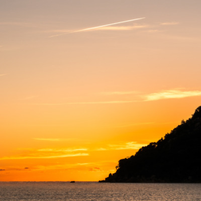 Plage de Santa Giulia au lever de soleil Porto-Vecchio