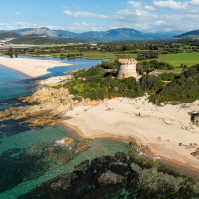 Tour génoise de Capitello Porticcio drone