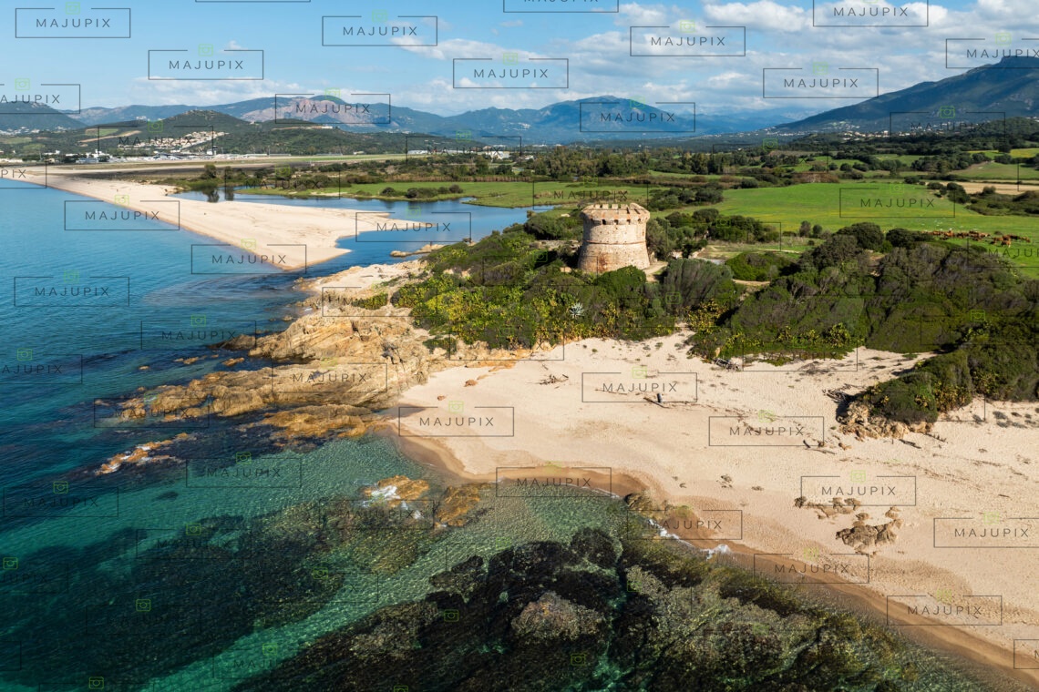 Tour génoise de Capitello Porticcio drone