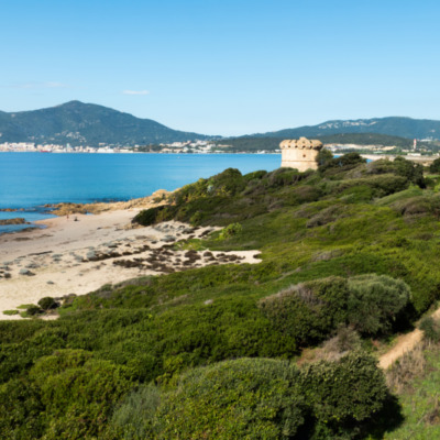 Tour génoise de Capitello Porticcio drone