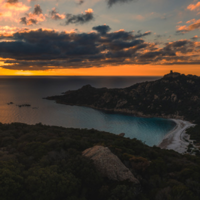 Roccapina au coucher de soleil