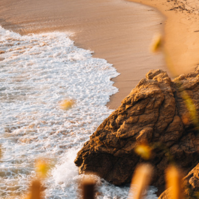 Plage de Sagone au coucher de soleil