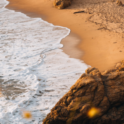 Plage de Sagone au coucher de soleil