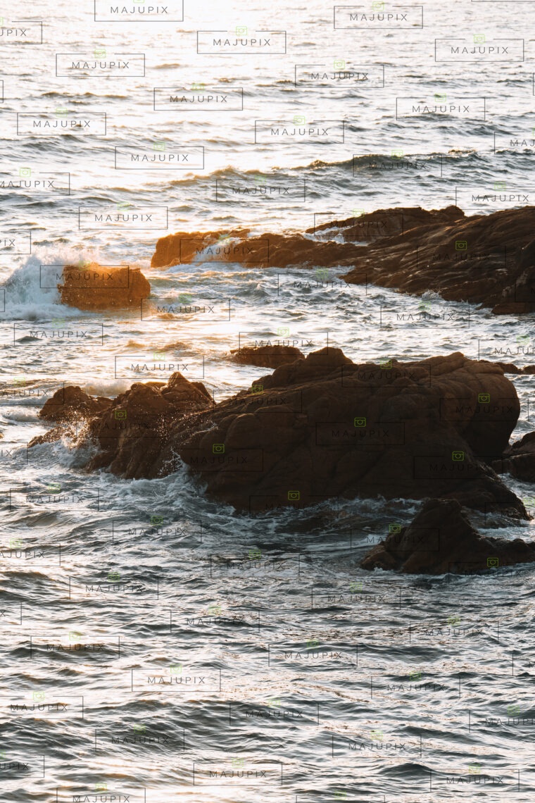 Plage de Sagone au coucher de soleil