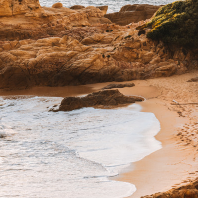 Plage de Sagone au coucher de soleil