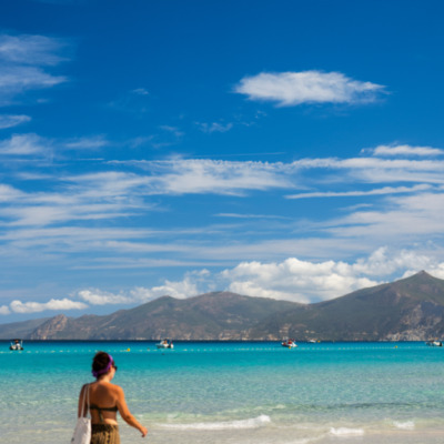 Plage de Saleccia en été