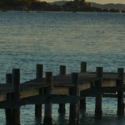Plage de Santa Giulia au lever de soleil Porto-Vecchio