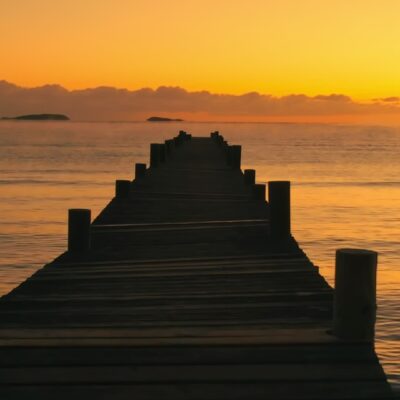 Plage de Santa Giulia au lever de soleil Porto-Vecchio