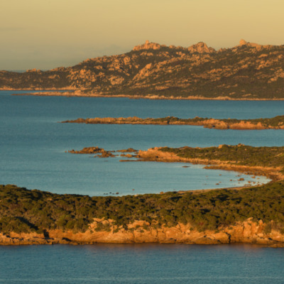 Tour génoise d'Olmeto au lever de soleil Monacia-d'Aullène drone