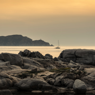 La Revellata au coucher de soleil