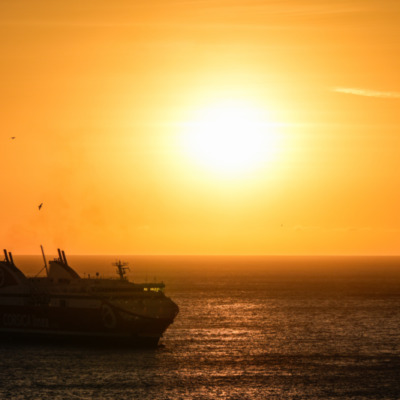 Lever du soleil à Bastia