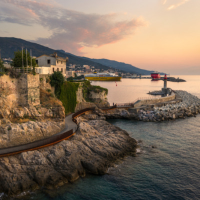Bastia au lever de soleil