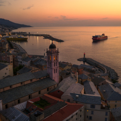 Bastia au lever de soleil