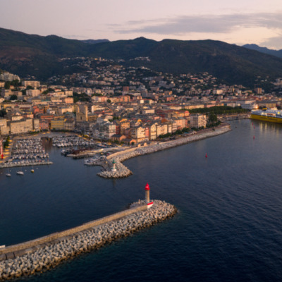 Bastia au lever de soleil