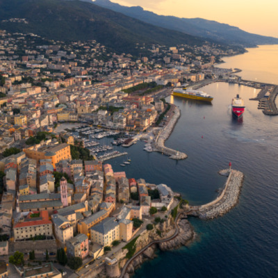 Bastia au lever de soleil