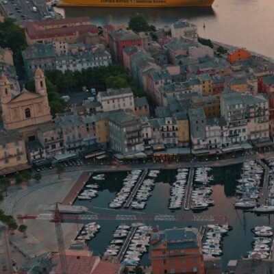 Port de Bastia au lever de soleil