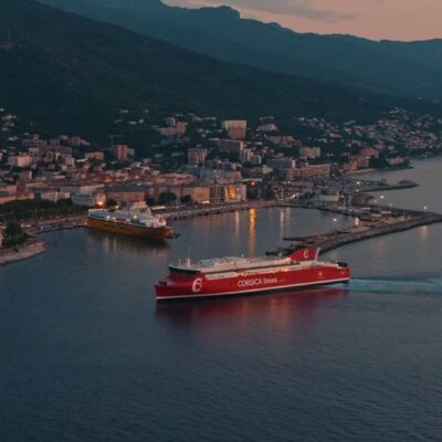 Bastia et son port au lever de soleil