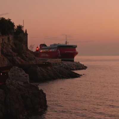Bastia et son port au lever de soleil