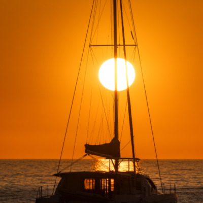 Coucher de soleil sur la marine de Giottani