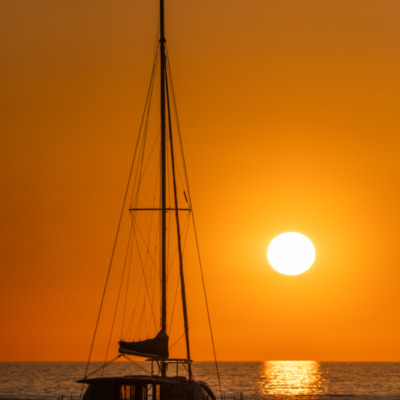 Coucher de soleil à la marine de Giottani