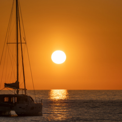 Coucher de soleil sur la marine de Giottani