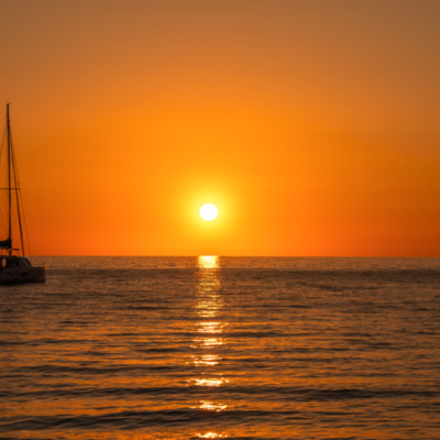 Coucher de soleil sur la marine de Giottani