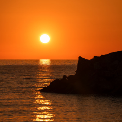 Coucher de soleil sur la marine de Giottani