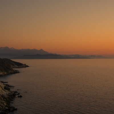 Coucher de soleil sur le  Cap Corse
