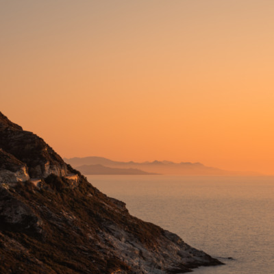 Coucher de soleil sur le  Cap Corse