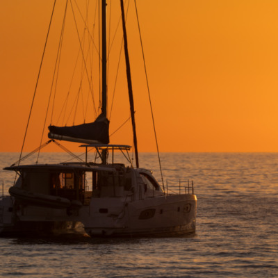 Coucher de soleil sur la marine de Giottani