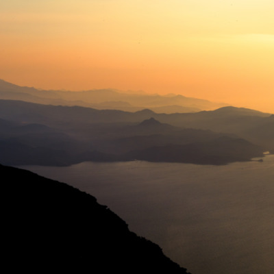 Coucher de soleil depuis le Cimone