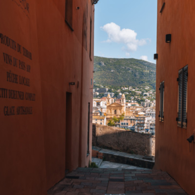 Eglise St Jean depuis la Citadelle de Bastia
