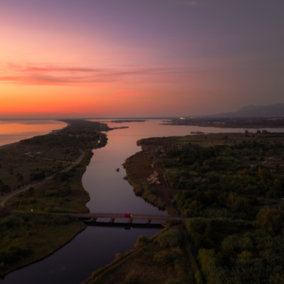 Etang de Biguglia au lever de soleil