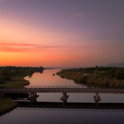 Etang de Biguglia au lever de soleil