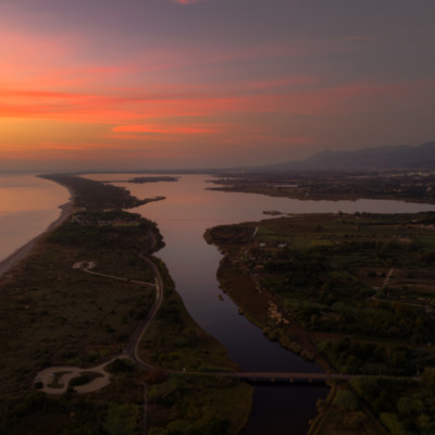 Etang de Biguglia au lever de soleil
