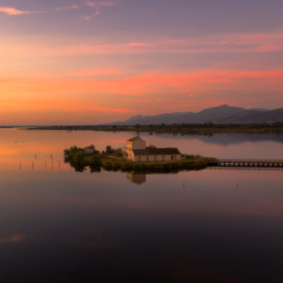 Etang de Biguglia au lever de soleil