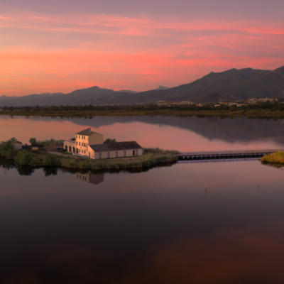 Etang de Biguglia au lever de soleil