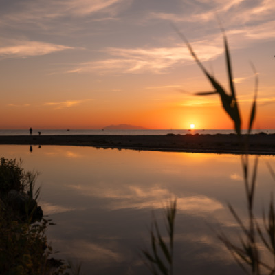 Lever de soleil sur l'étang de  Biguglia