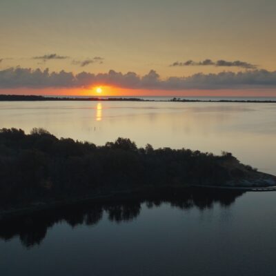 Lever de soleil à l'étang d'Urbinu