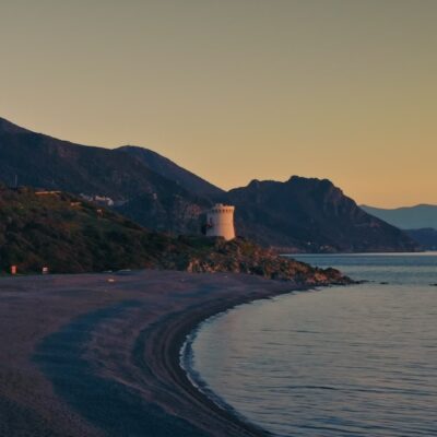 Marine d'Albo au coucher de soleil