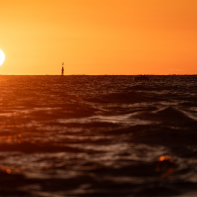 Lever de soleil depuis la plage de l'Arinella