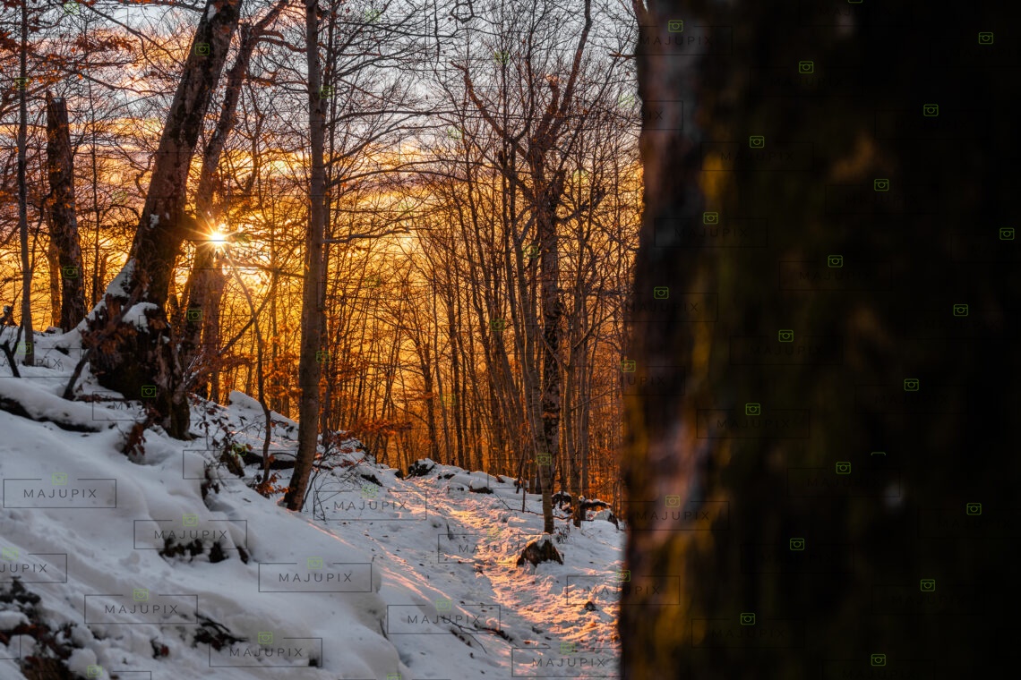 Coucher de soleil depuis le Col de Vizzavona
