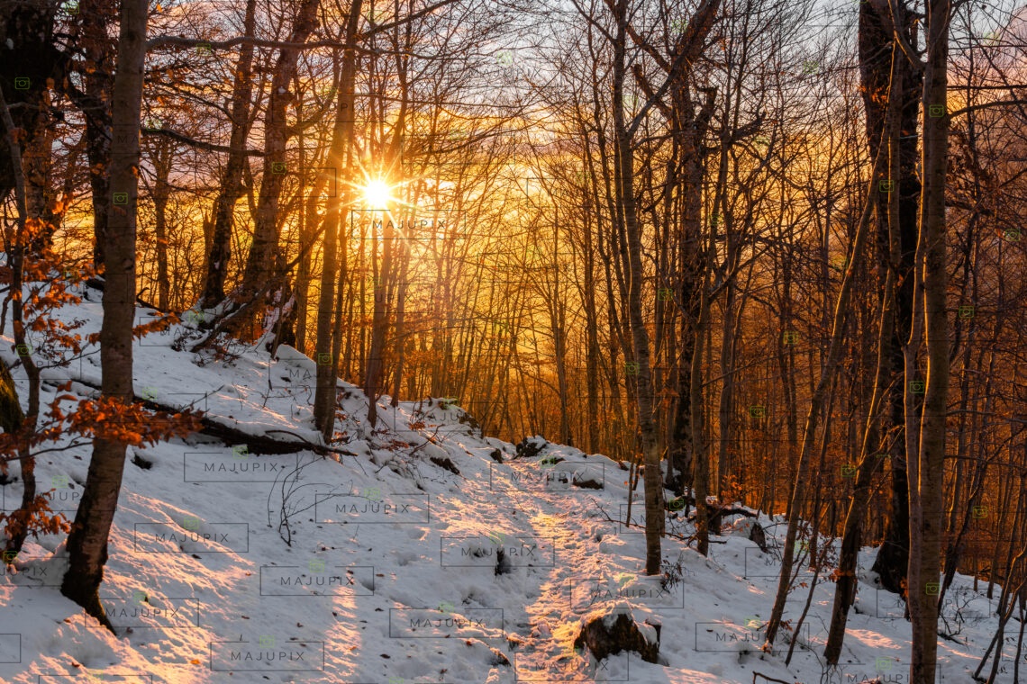 Coucher de soleil depuis le col de Vizzavona