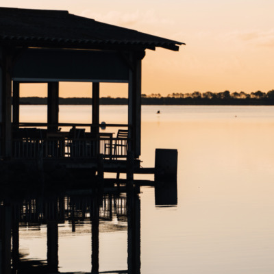 Etang d' Urbinu au lever du soleil
