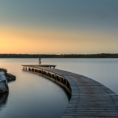 Lever de soleil à l'étang d'Urbinu