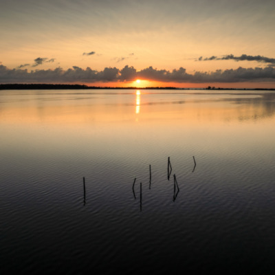 Lever de soleil à l'étang d'Urbinu