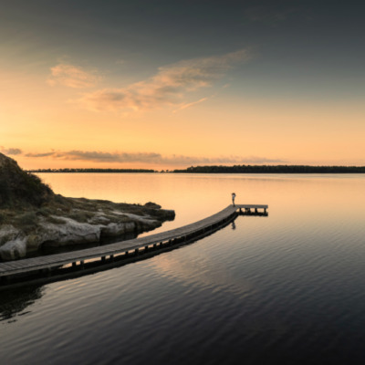 Lever de soleil à l'étang d'Urbinu