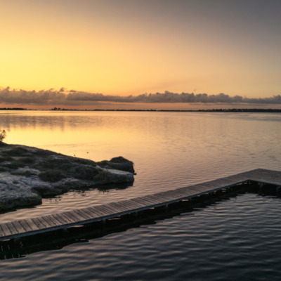 Lever de soleil à l'étang d'Urbinu