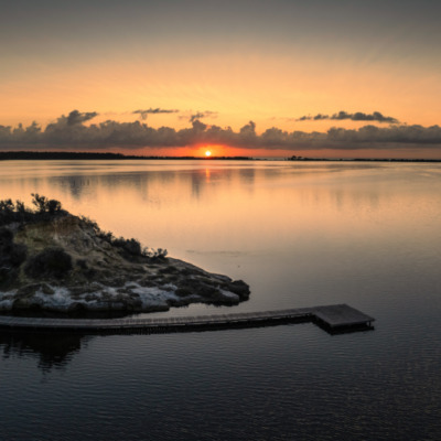 Lever de soleil à l'étang d'Urbinu