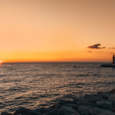 lever de soleil depuis le vieux port